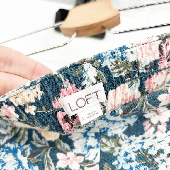 Ann Taylor Loft Womens Bundle Lot (2) Linen Blend Summer Beach Lounge Shorts L - Picture 4 of 11